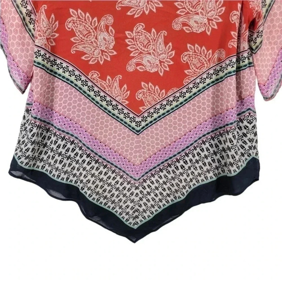 Daniel Rainn DR2 *Nordstrom* Bandana Print Open Shoulder Triangle Top Medium - Picture 3 of 15